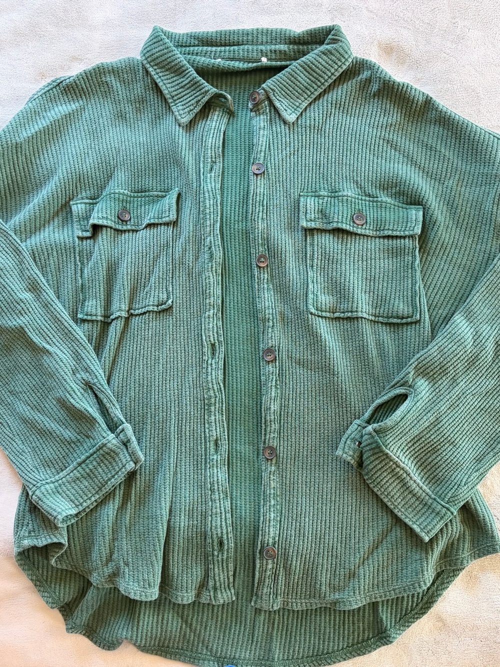 Altar'd State Green Corduroy Utility Jacket